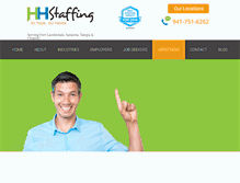 Tablet Screenshot of hhstaffingservices.com